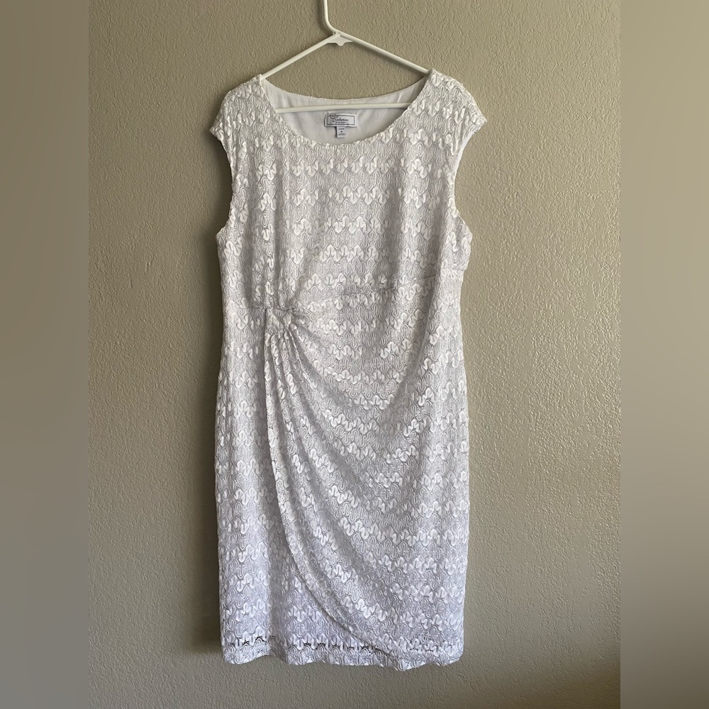Dress barn collection white lace shift dress